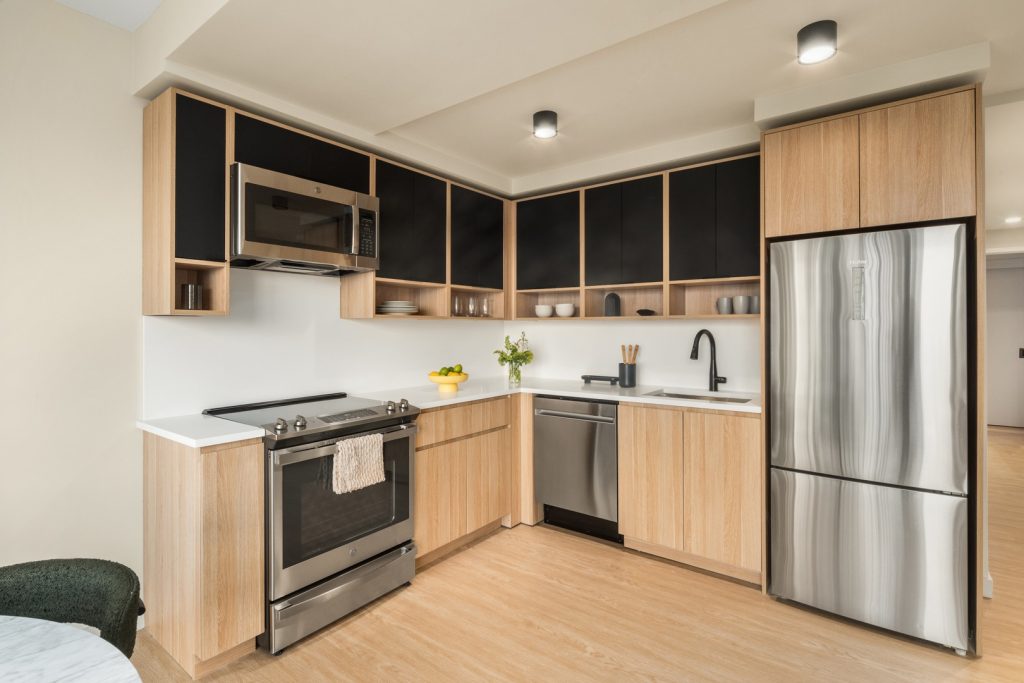 Kitchen in one of Maven's luxury apartments in The Bronx, NY
