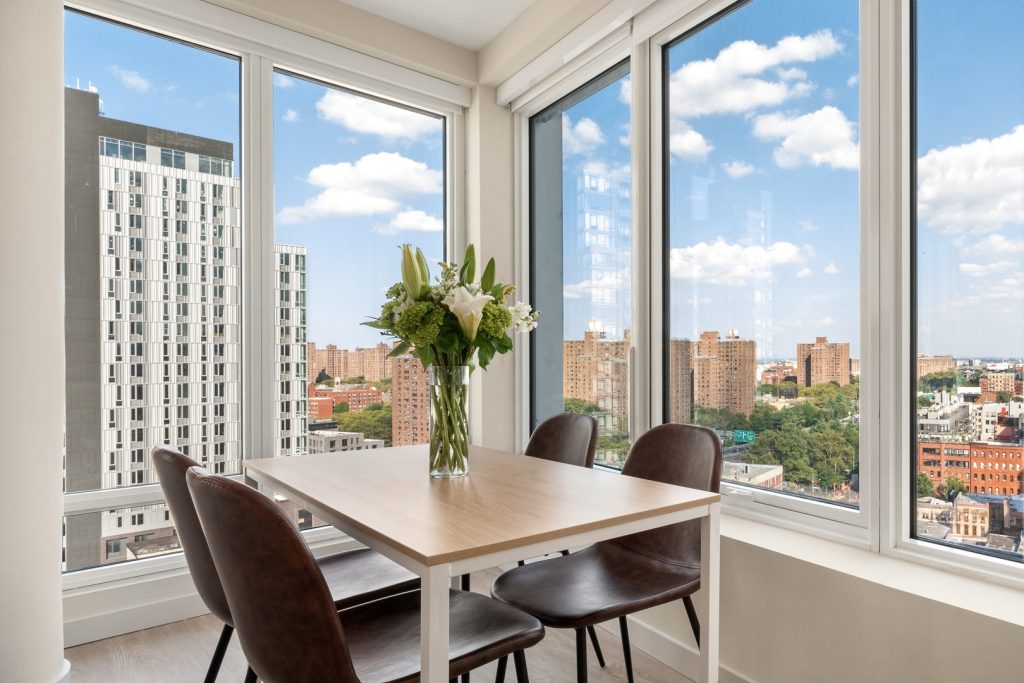 Dining area in one of Maven's luxury apartments in The Bronx, NY