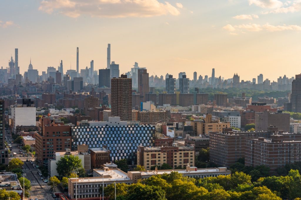 View from Maven in The Bronx featuring the Manhattan skyline